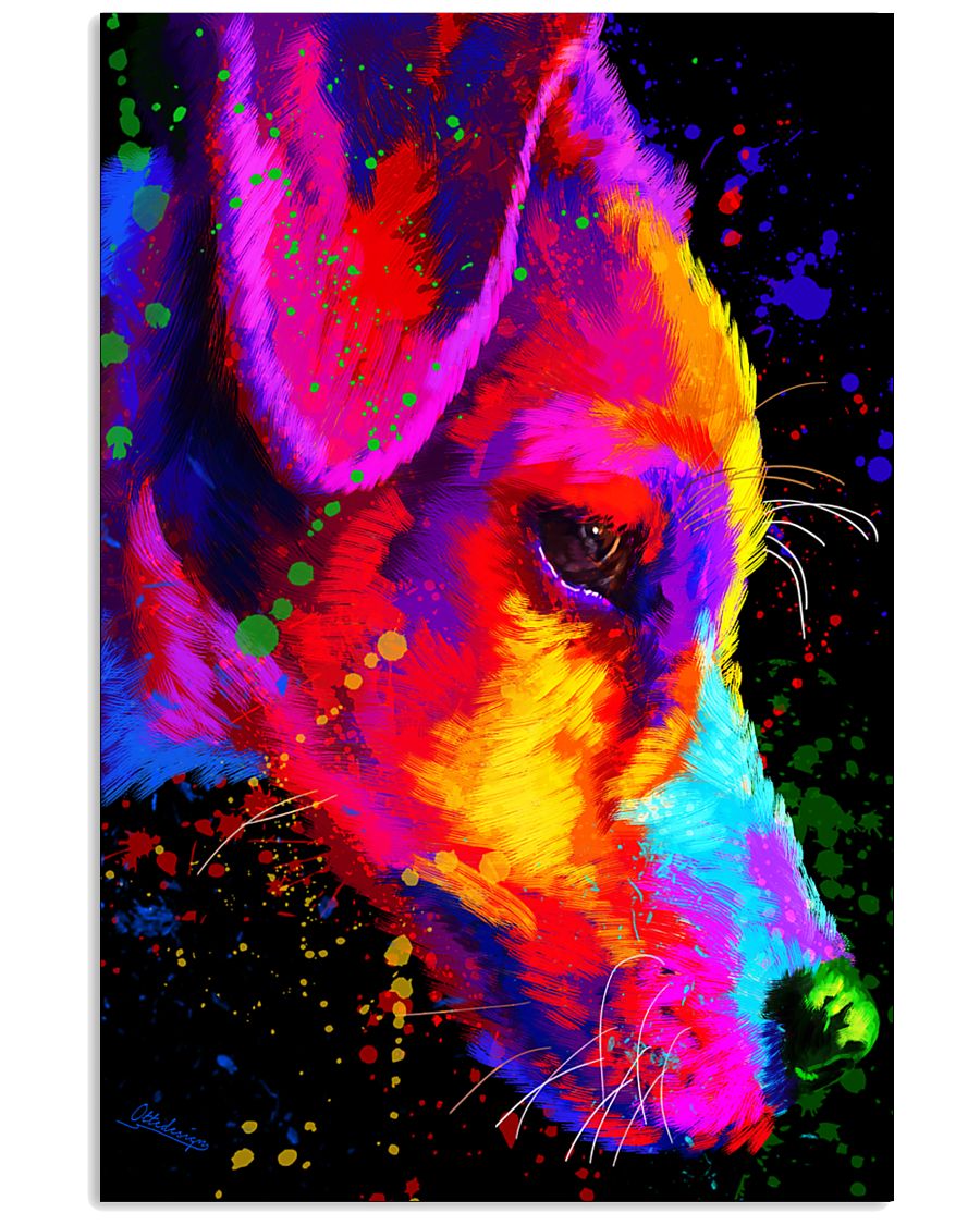 Jack Russell Water Color Art Half Face 11x17 Poster