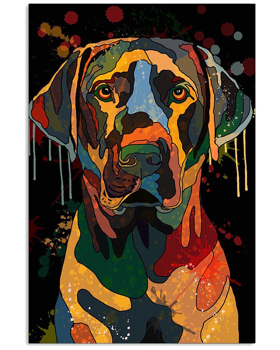 Labrador Water Color Art Flow Unique One ZX101 11x17 Poster