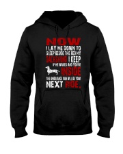 Dachshund Poster Typo Hooded Sweatshirt thumbnail