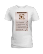BullDog Poster House Rules Ladies T-Shirt tile