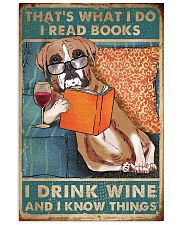 Boxer I read books I drink wine 24x36 Poster front