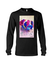 Jack Russell Water Color Art Face Art Long Sleeve Tee thumbnail