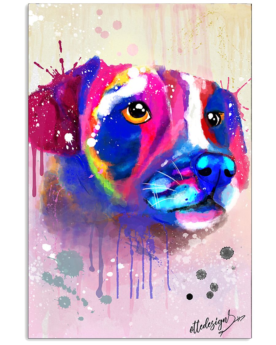Jack Russell Water Color Art Face Art 11x17 Poster