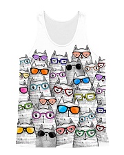 CAT MULTIL GLASSES All-over Unisex Tank thumbnail