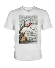 German Sherpherd They walk beside us every day V-Neck T-Shirt thumbnail