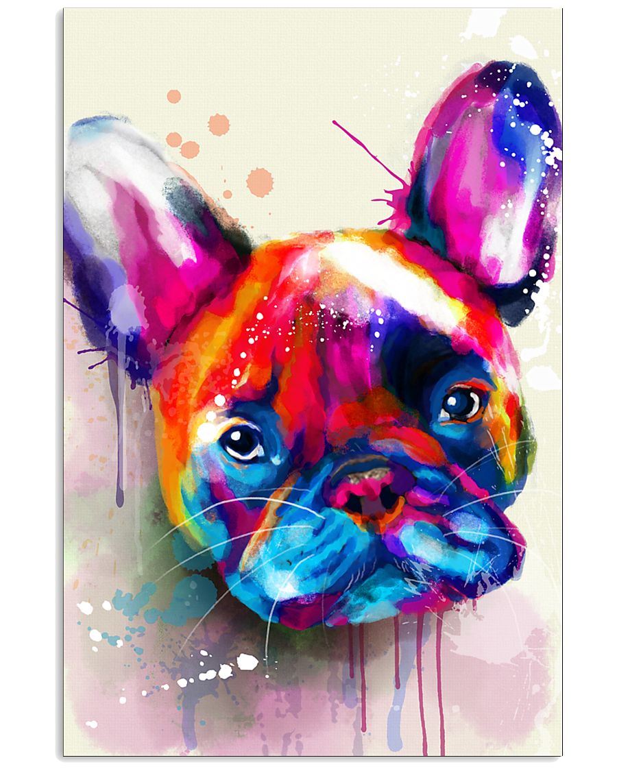 French bulldog Face Art Flow C10 11x17 Poster