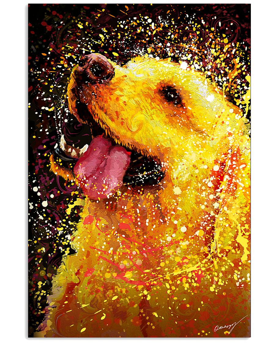 Labrador Water Color Art Happy Face 24x36 Poster