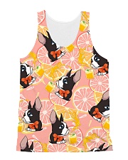 Boston terrier Orange All-over Unisex Tank thumbnail