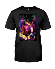 Boston Terrier Poster Face Art Classic T-Shirt thumbnail