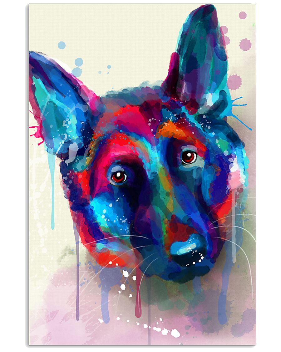 German Shepherd Face Art Flow S50 11x17 Poster