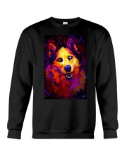 Husky Water Color Art Smile C3 Crewneck Sweatshirt thumbnail