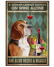 Beagle Wine Vertical Poster tile
