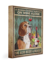 Beagle Wine 11x14 Gallery Wrapped Canvas Prints thumbnail