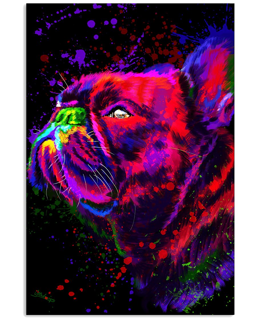 French bulldog Water Color Art Splash M10 11x17 Poster