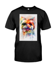 Yorkie Poster Colorful Painting Classic T-Shirt thumbnail