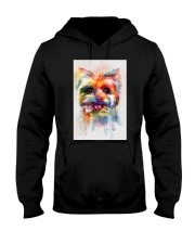 Yorkie Poster Colorful Painting Hooded Sweatshirt thumbnail