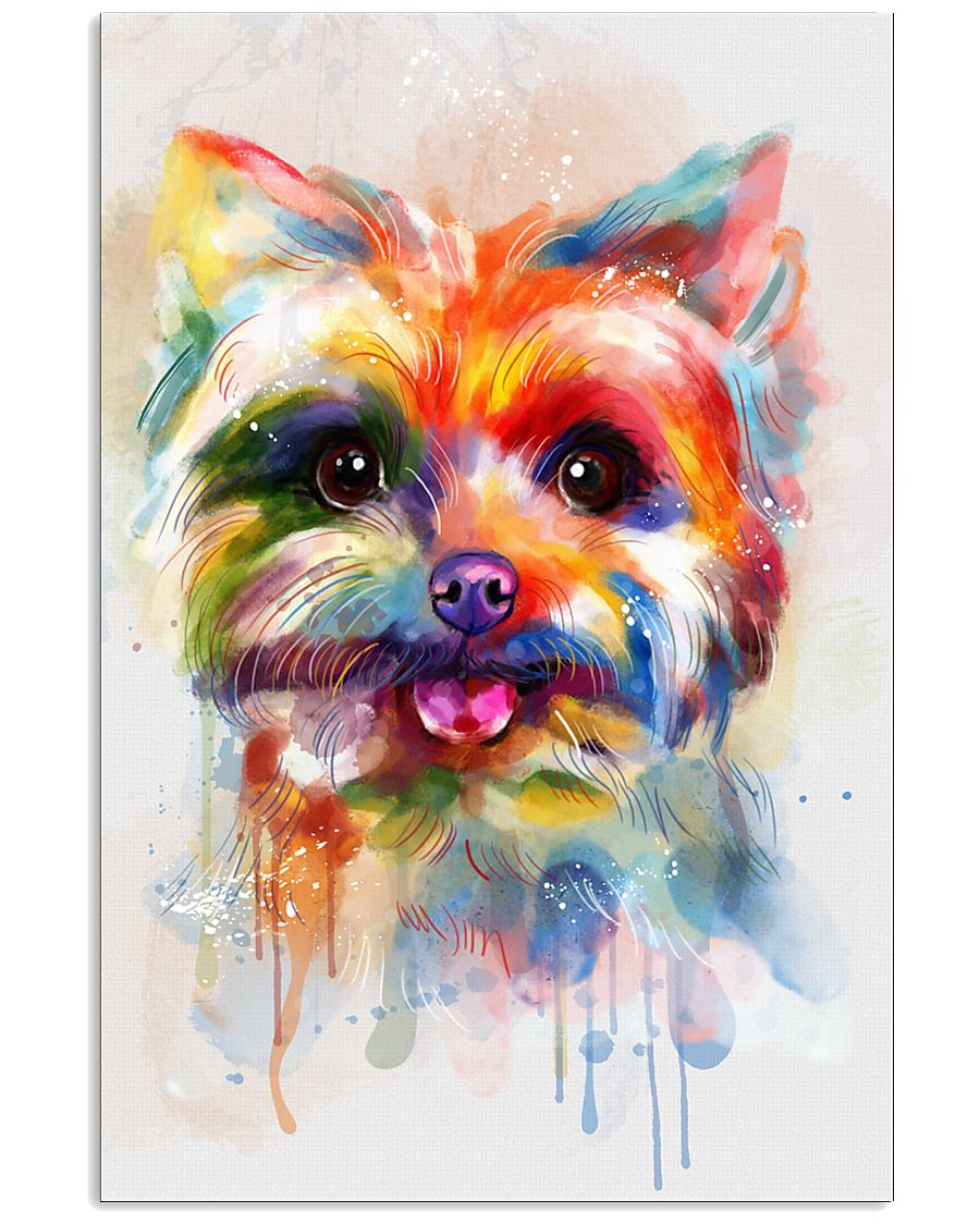 Yorkie Poster Colorful Painting 11x17 Poster