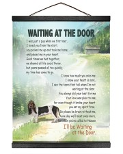 Basset Hound waiting at the door 16x20 Black Hanging Canvas thumbnail