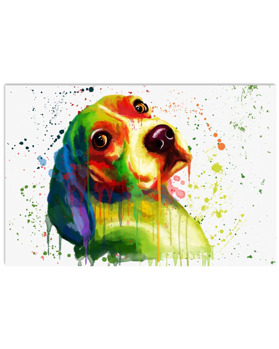 Beagle Water Color 17x11 Poster