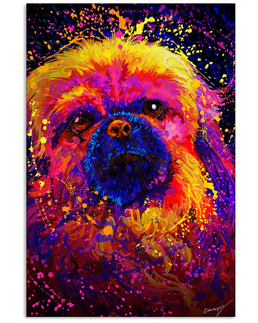 Pekingese Water Color 24x36 Poster