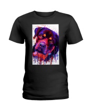 ROTTWEILER WATERCOLOR POSTER Ladies T-Shirt thumbnail