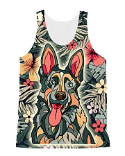 German shepherd flower All-over Unisex Tank thumbnail