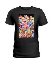 Husky Multi-Dog A1234 Ladies T-Shirt thumbnail