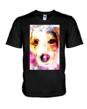 Jack Russell Face Art Water Color DF67 V-Neck T-Shirt thumbnail