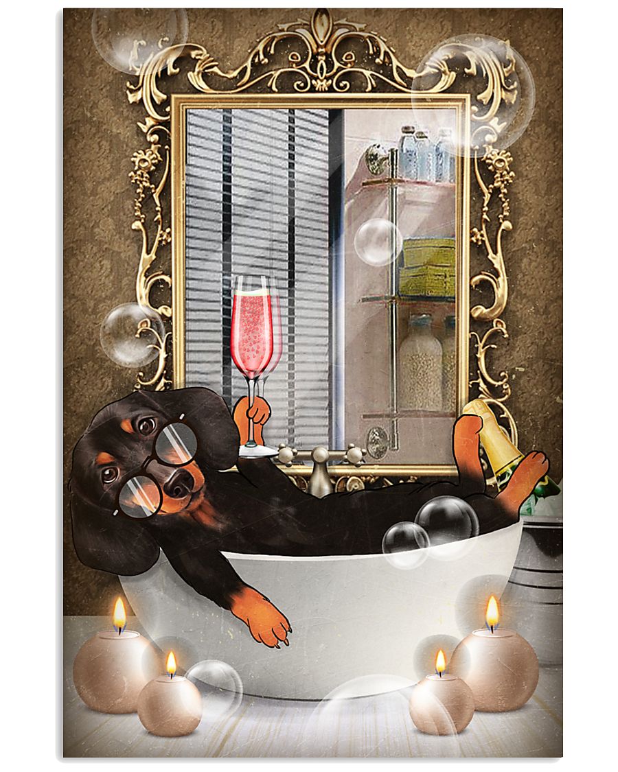 Dachshund Bath 11x17 Poster