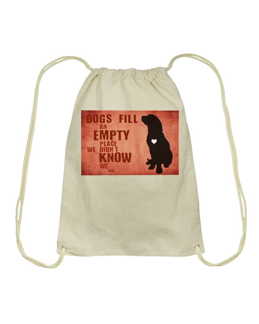 dog empty Drawstring Bag