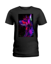 Doberman Water Color Ladies T-Shirt thumbnail