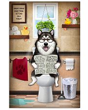 Alaskan Malamute Toilet Reading Newspaper 24x36 Poster front
