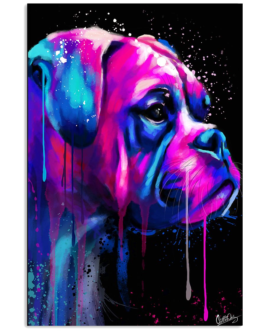 Boxer Poster Colorful Art 11x17 Poster