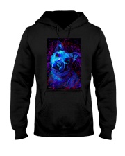 American Staffordshire Poster Blue Hooded Sweatshirt thumbnail