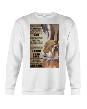 Rabbit to be awesome Crewneck Sweatshirt tile