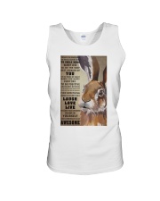 Rabbit to be awesome Unisex Tank tile
