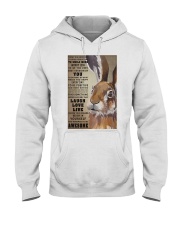 Rabbit to be awesome Hooded Sweatshirt tile