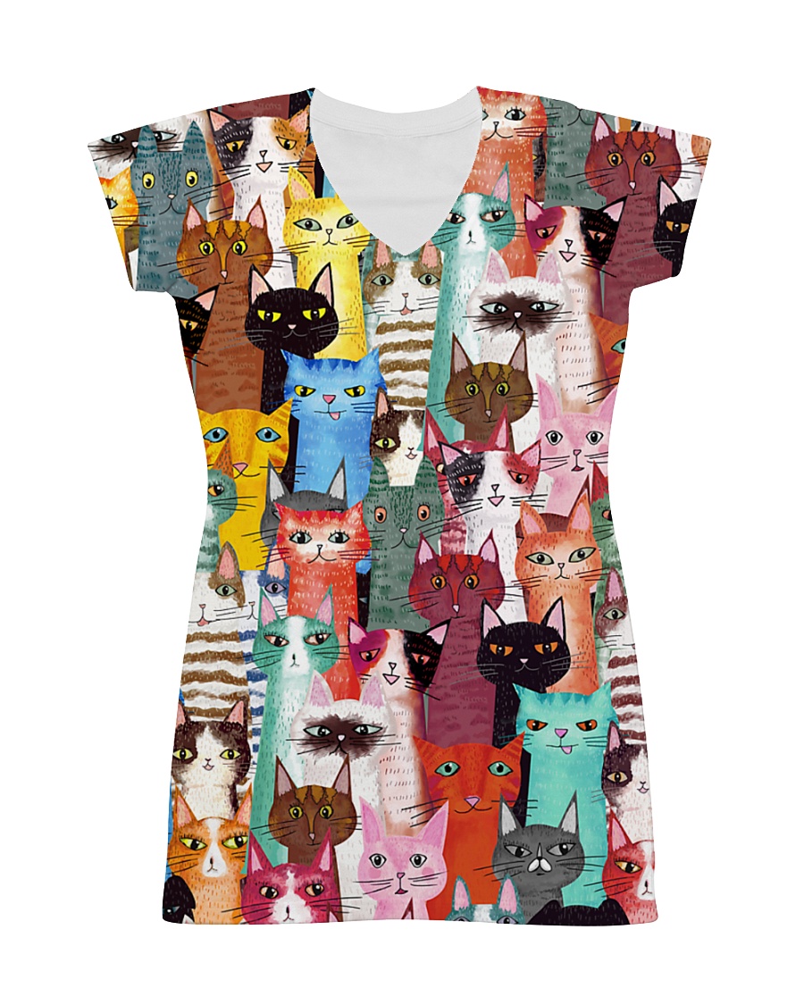 Cat Mini All-over Dress