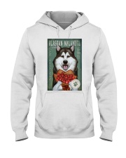Alaskan Malamute Flower Company Hooded Sweatshirt thumbnail