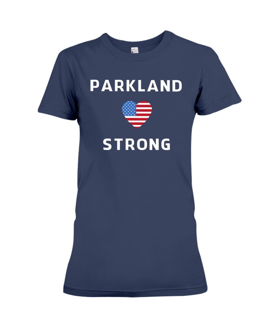 Parkland Strong American Flag T-Shirt Premium Fit Ladies Tee