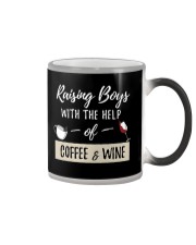 Raising Boys With Coffee And Wine Shirt Color Changing Mug thumbnail