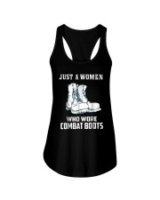 Who Wore Combat Boots Veteran T-Shirt Ladies Flowy Tank thumbnail