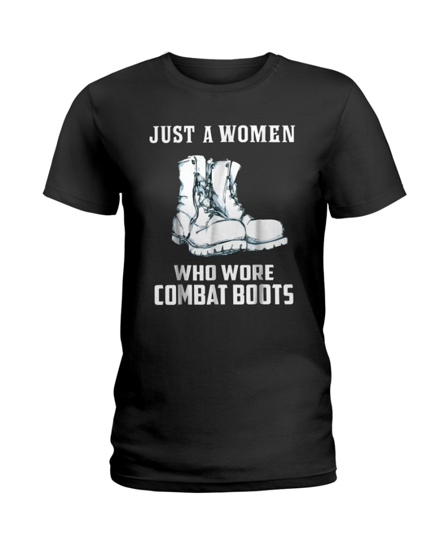 Who Wore Combat Boots Veteran T-Shirt Ladies T-Shirt