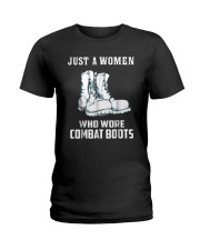 Who Wore Combat Boots Veteran T-Shirt Ladies T-Shirt front