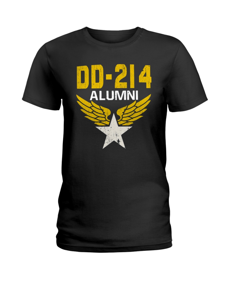 DD-214 Alumni Military Tee Shirt Ladies T-Shirt