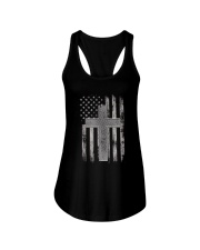 Thin Silver Line Corrections Officer Prayer Shirt Ladies Flowy Tank thumbnail