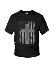 Thin Silver Line Corrections Officer Prayer Shirt Youth T-Shirt thumbnail