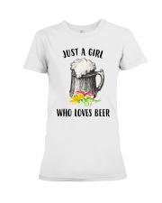 Just A Girl Who Loves Beer Unisex Shirt Premium Fit Ladies Tee front