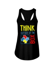 Autism Think Outside The Box Awareness Ladies Flowy Tank thumbnail