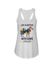 Life is Better With Cows Around Shirt Ladies Flowy Tank thumbnail